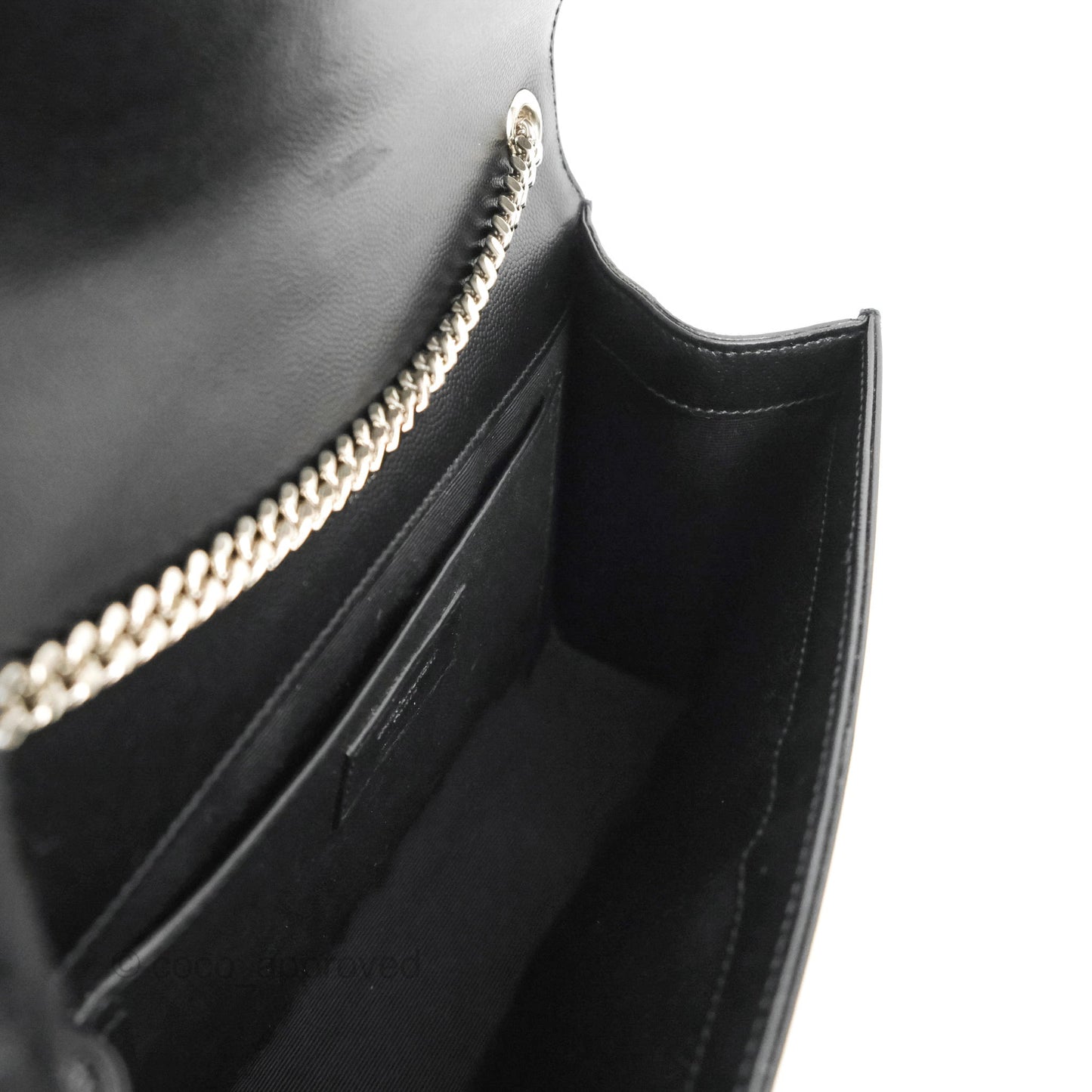 Saint Laurent Medium Classic Monogram Kate Black Grained Calfskin