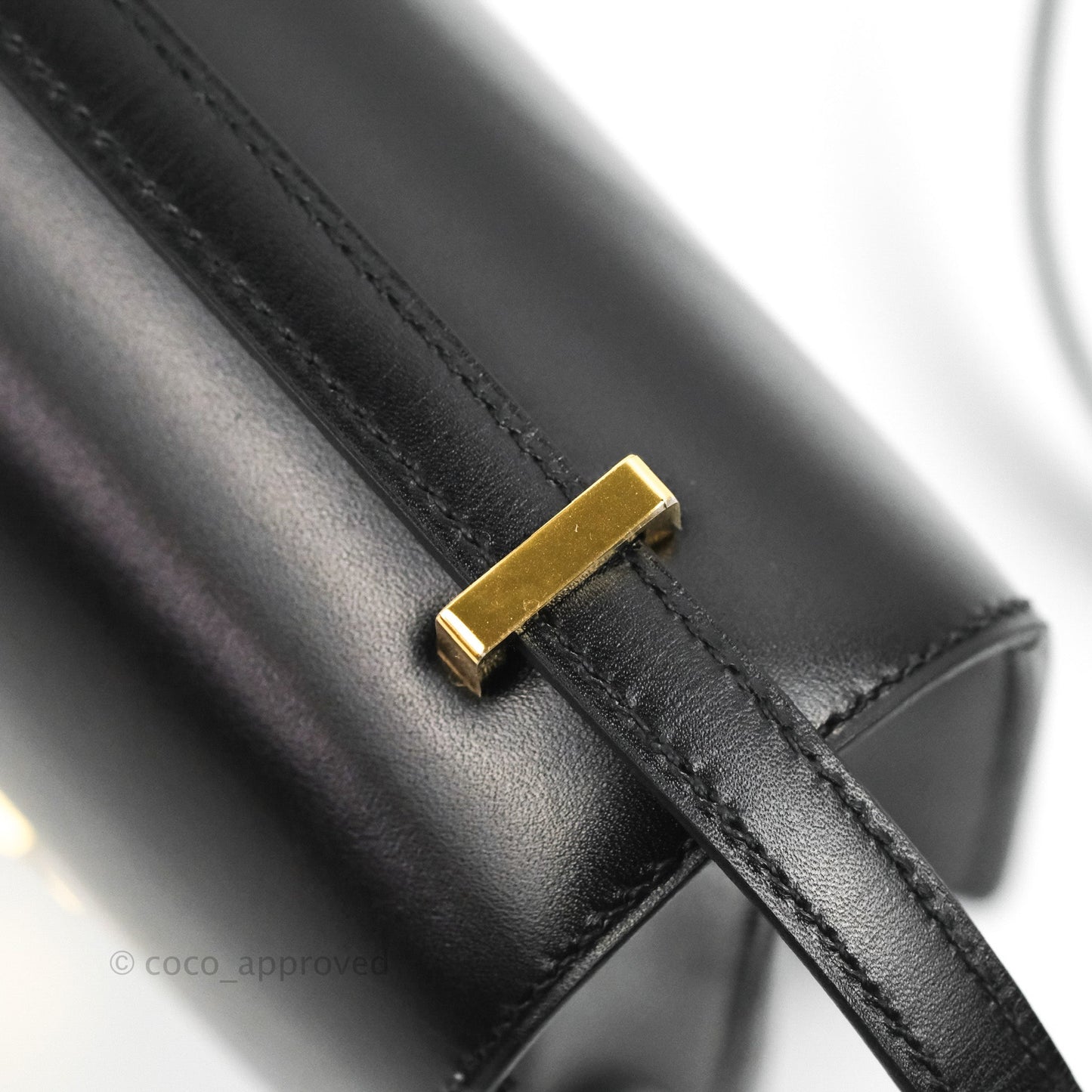 Hermès Constance Mini 18cm Black Box Leather Gold Hardware