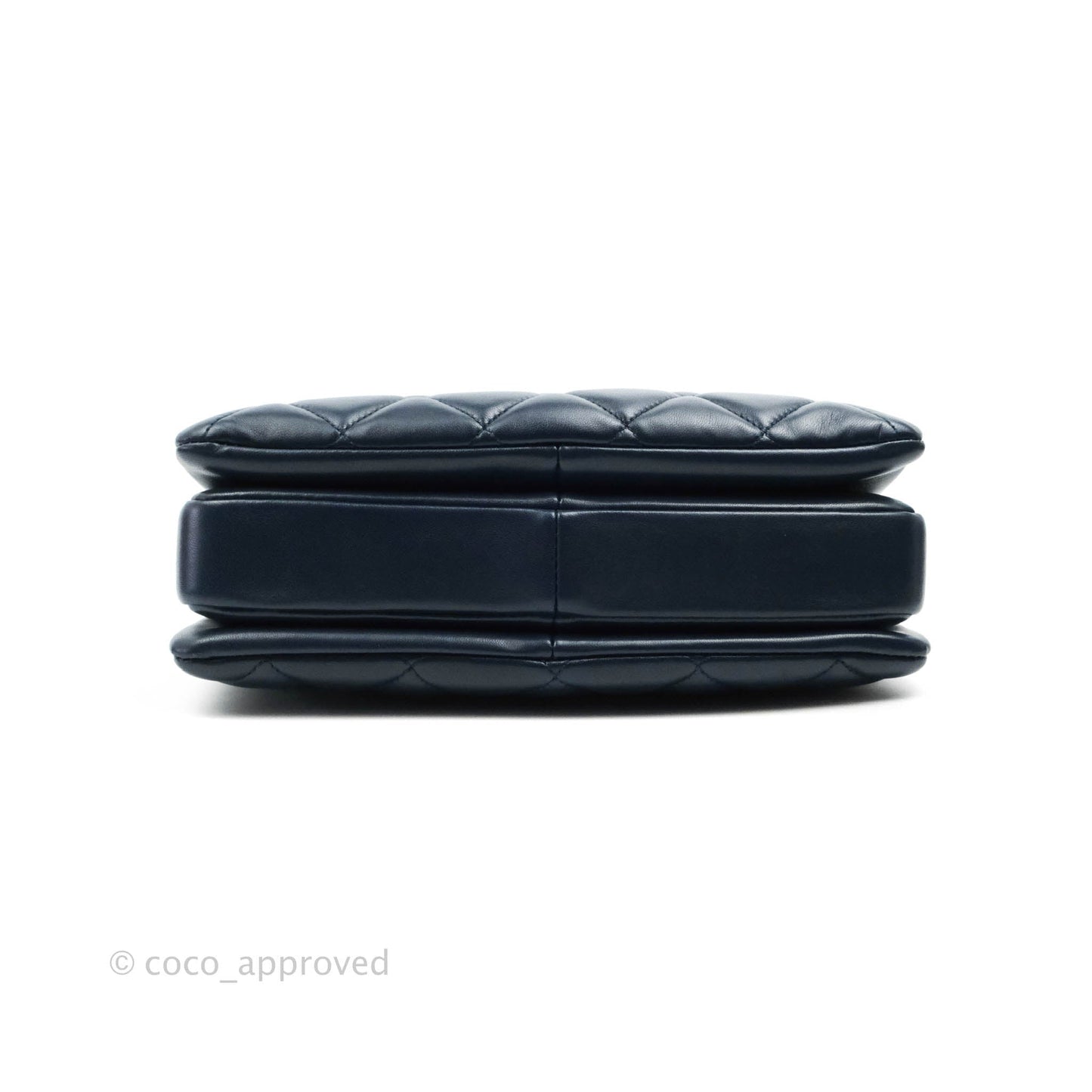 Chanel Small Trendy CC Navy Lambskin Gold Hardware