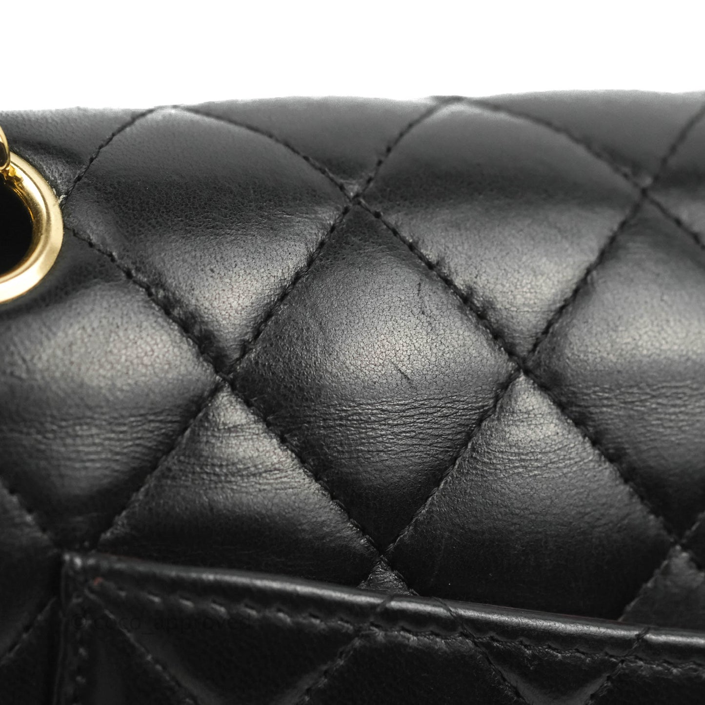 Chanel Classic M/L Medium Flap Quilted Black Lambskin 24K Gold Hardware