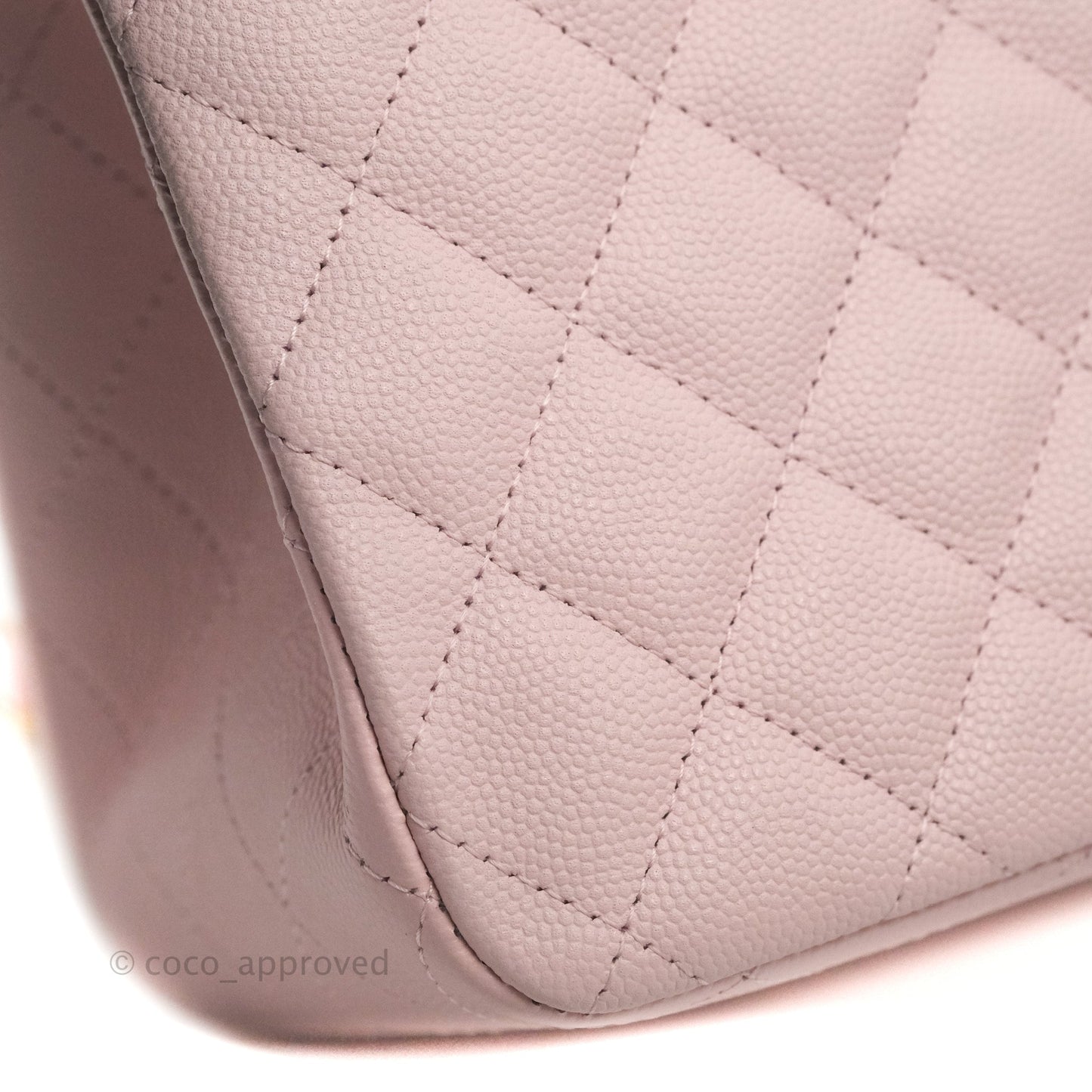 Chanel Quilted Mini Bucket Bag Light Pink Caviar Gold Hardware