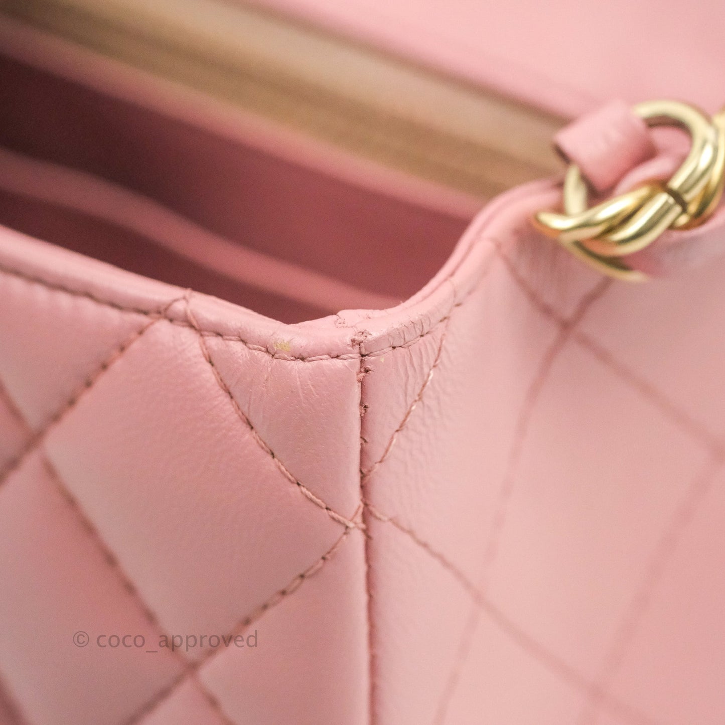Chanel Quilted Mini Rectangular Flap Pink Lambskin Gold Hardware