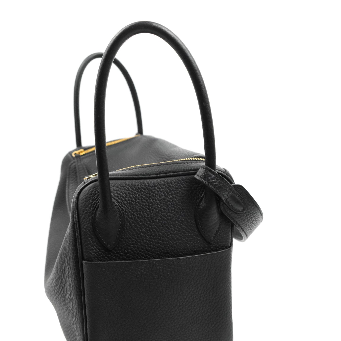 Hermès Lindy 26 Taurillion Clemence Black Gold Hardware