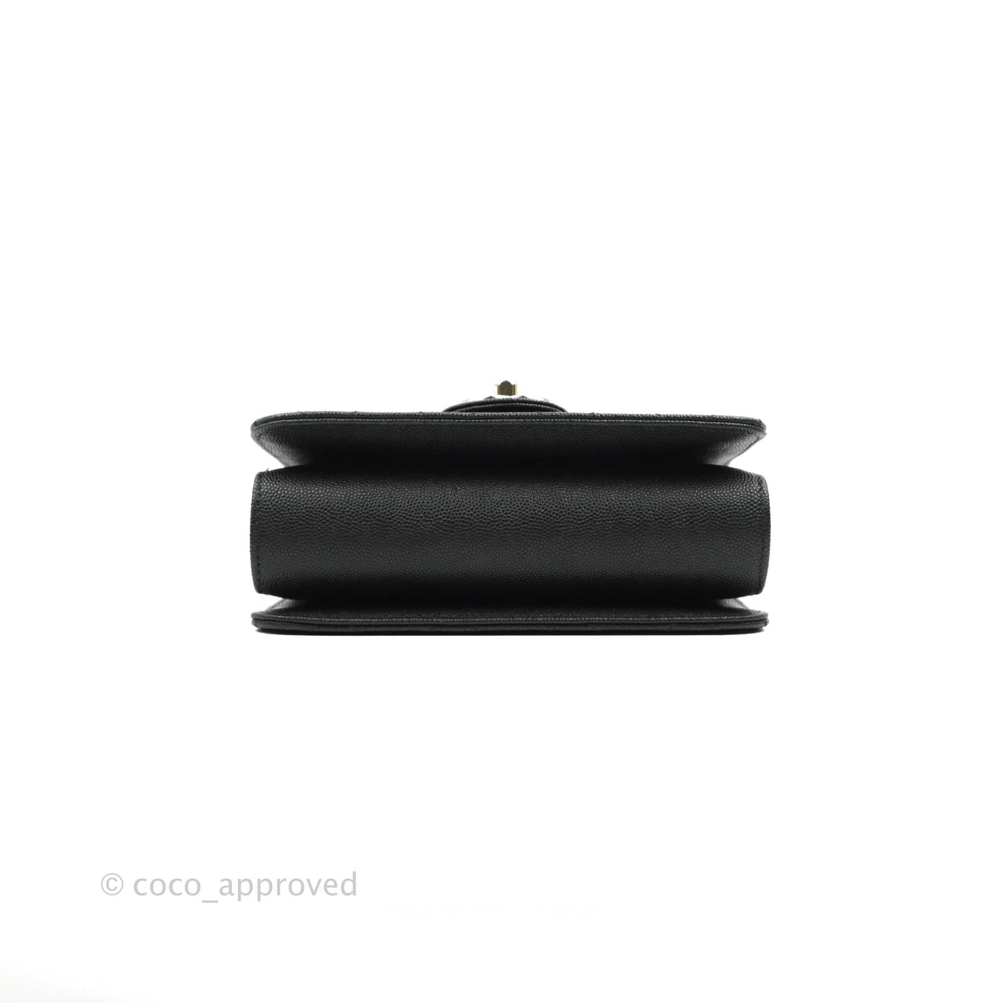 Chanel Quilted Small Like The Wallet Flap Black Caviar Light Gold Hardware 22C