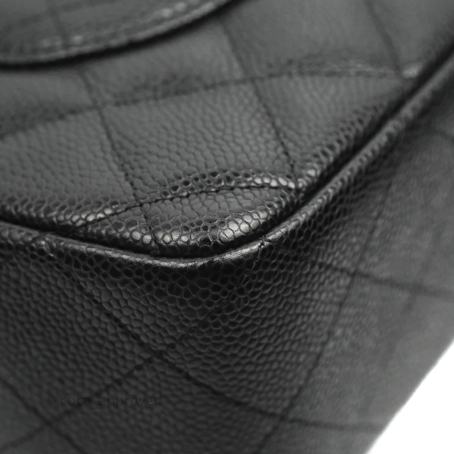 Chanel Jumbo Single Flap Black Caviar Silver Hardware⁣⁣