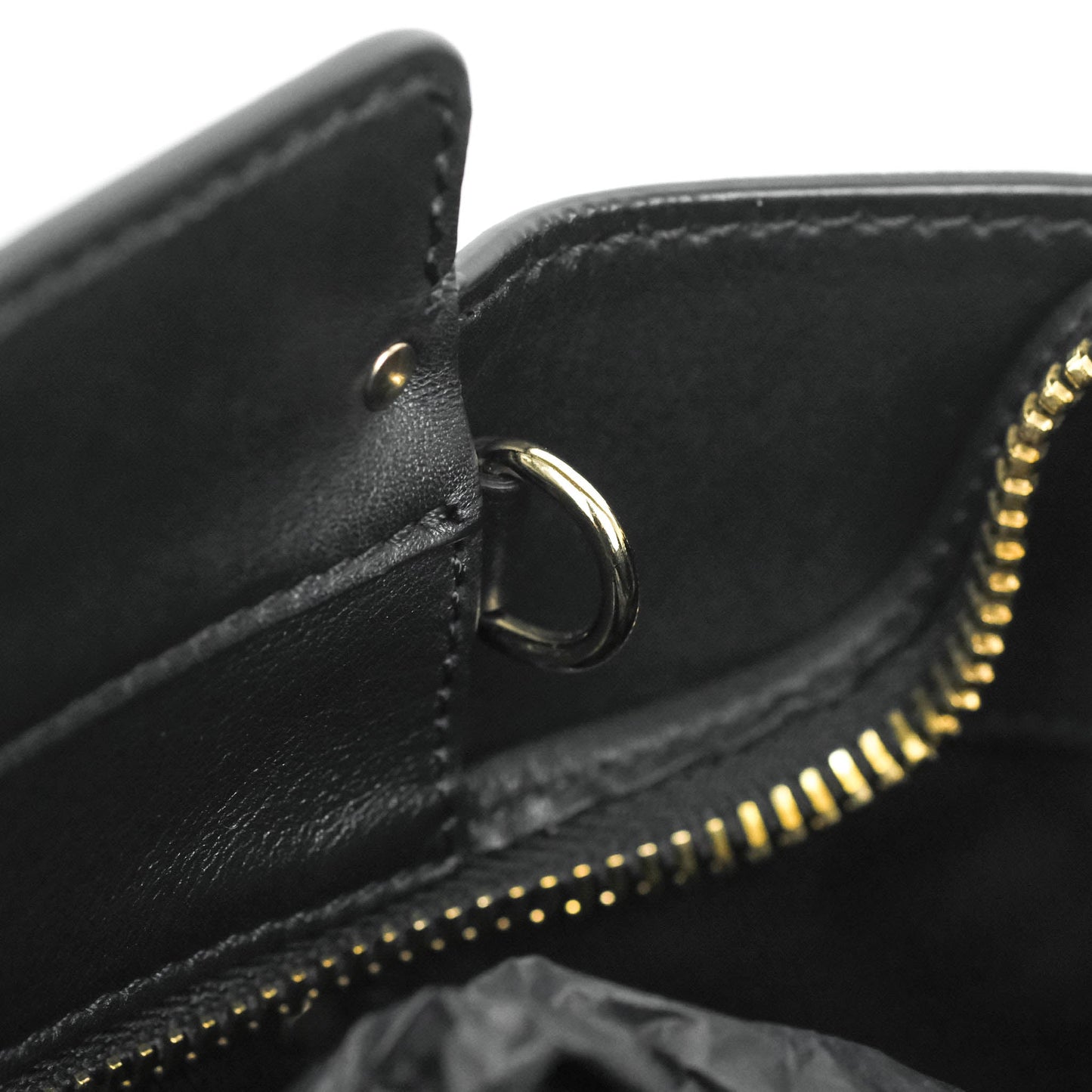 Valentino Garavani Rockstud Mini Trapeze Shoulder Bag Black Calfskin Gold Hardware