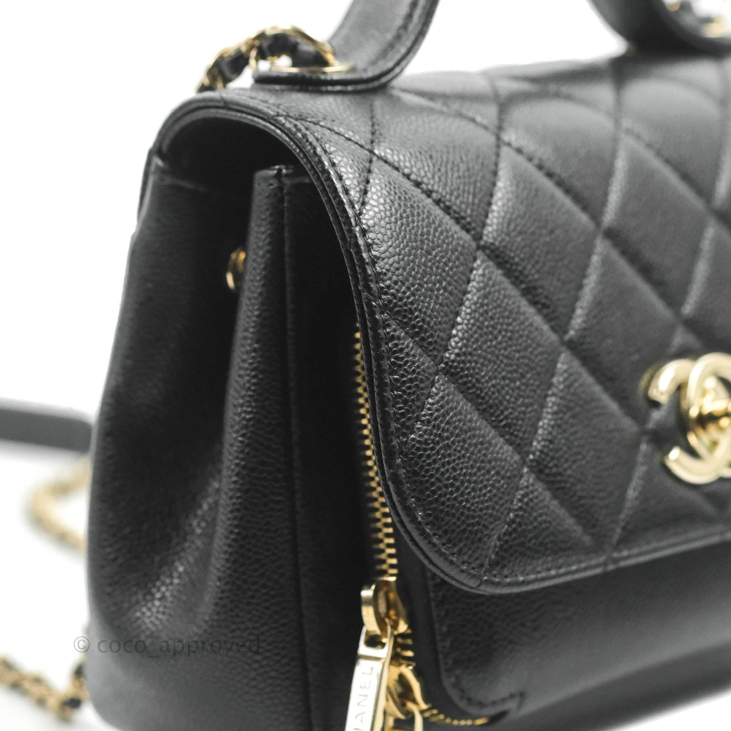 Chanel Quilted Small Business Affinity Flap Black Caviar Gold Hardware