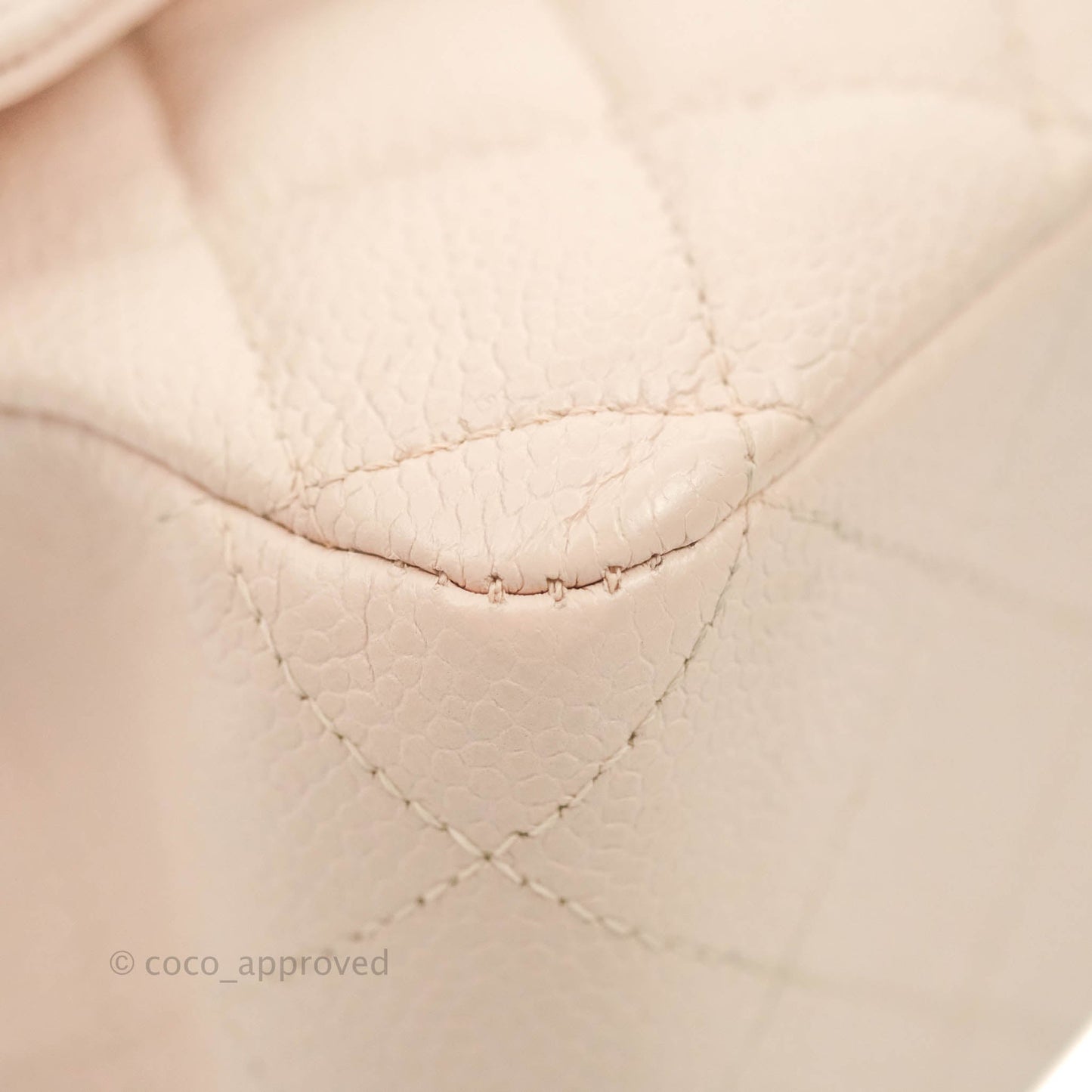 Chanel Classic M/L Medium Flap Quilted Sakura Pink Caviar Silver Hardware