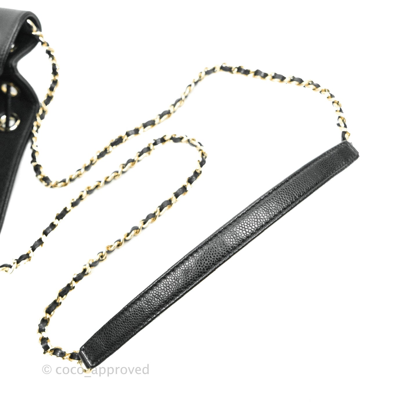Chanel Business Affinity Drawstring Bucket Bag Black Caviar Gold Hardware 21P