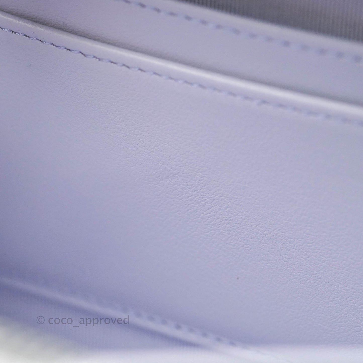 Chanel Quilted Camera Bag Lilac Caviar Silver Hardware