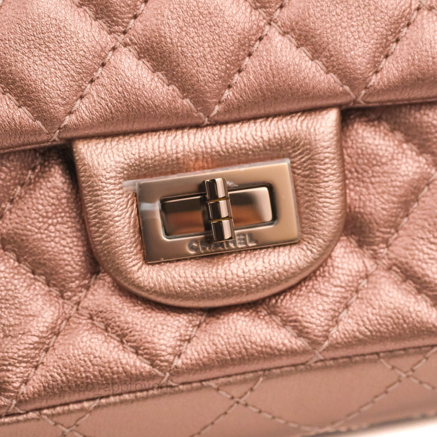 Chanel Mini Reissue 224 Metallic Calfskin Rose Gold