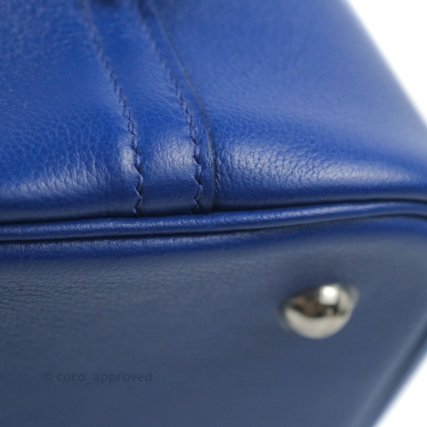 Hermès Bolide 1923 31 Bleu Royal Evercolor Palladium Hardware
