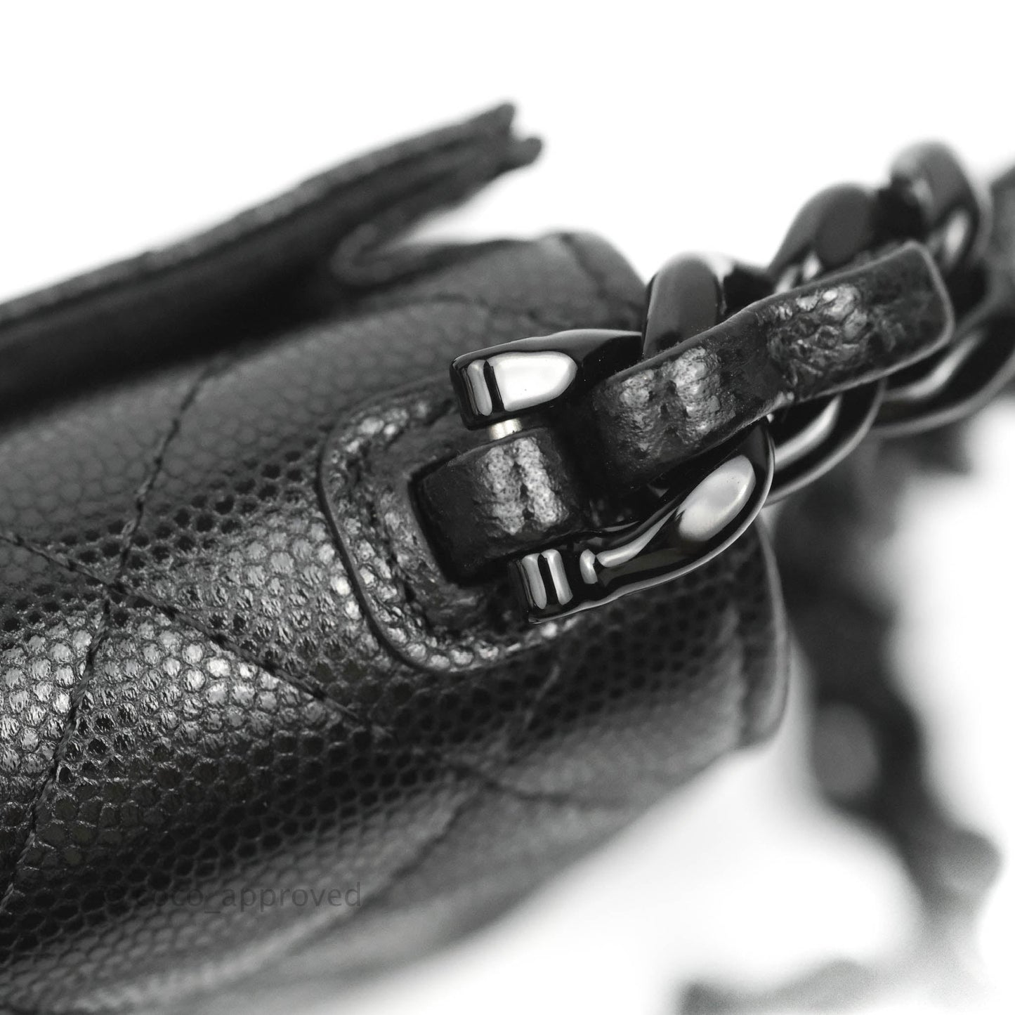 Chanel Quilted So Black Phone Holder Incognito Hardware