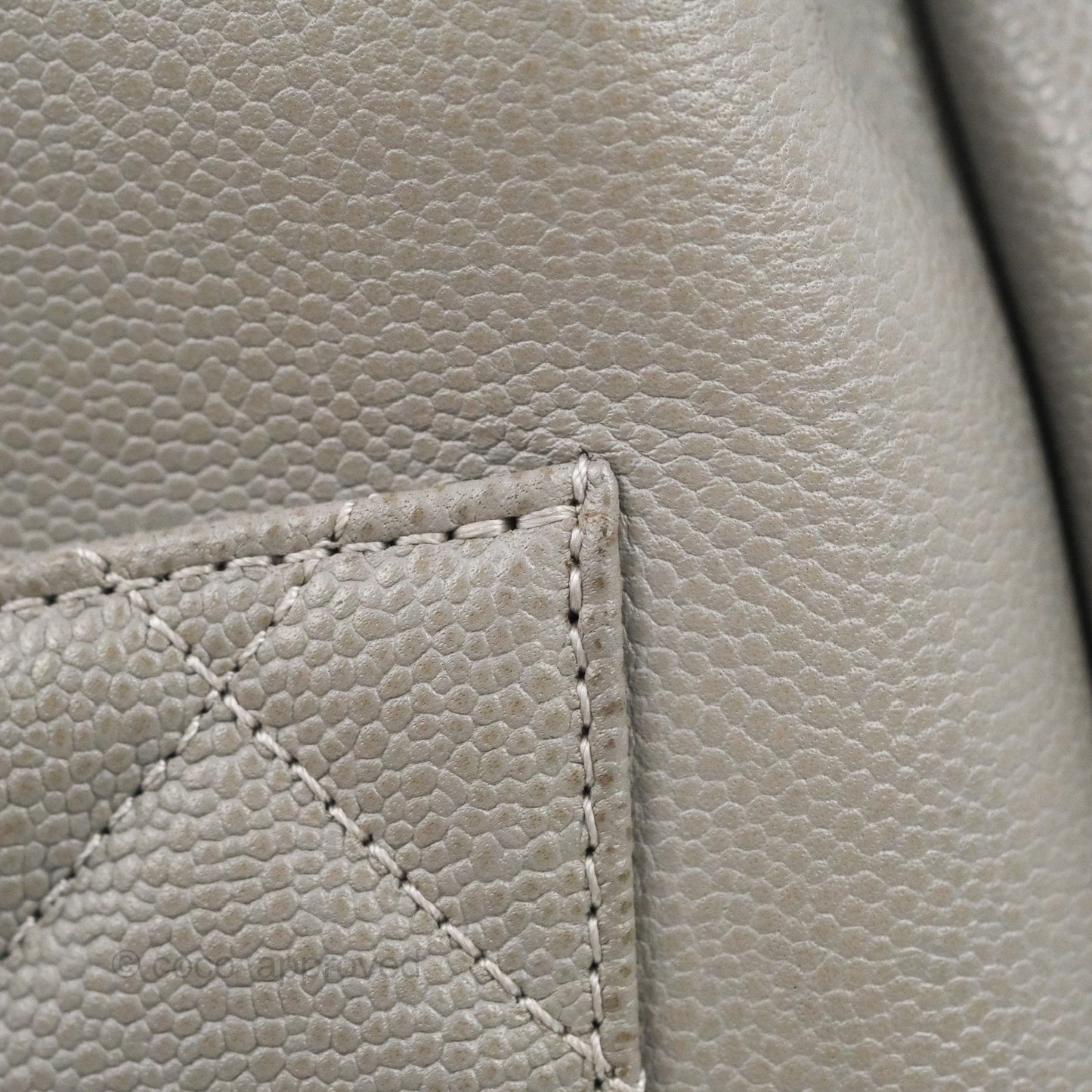 Chanel Business Affinity Drawstring Bucket Bag Grey Caviar Gold Hardware