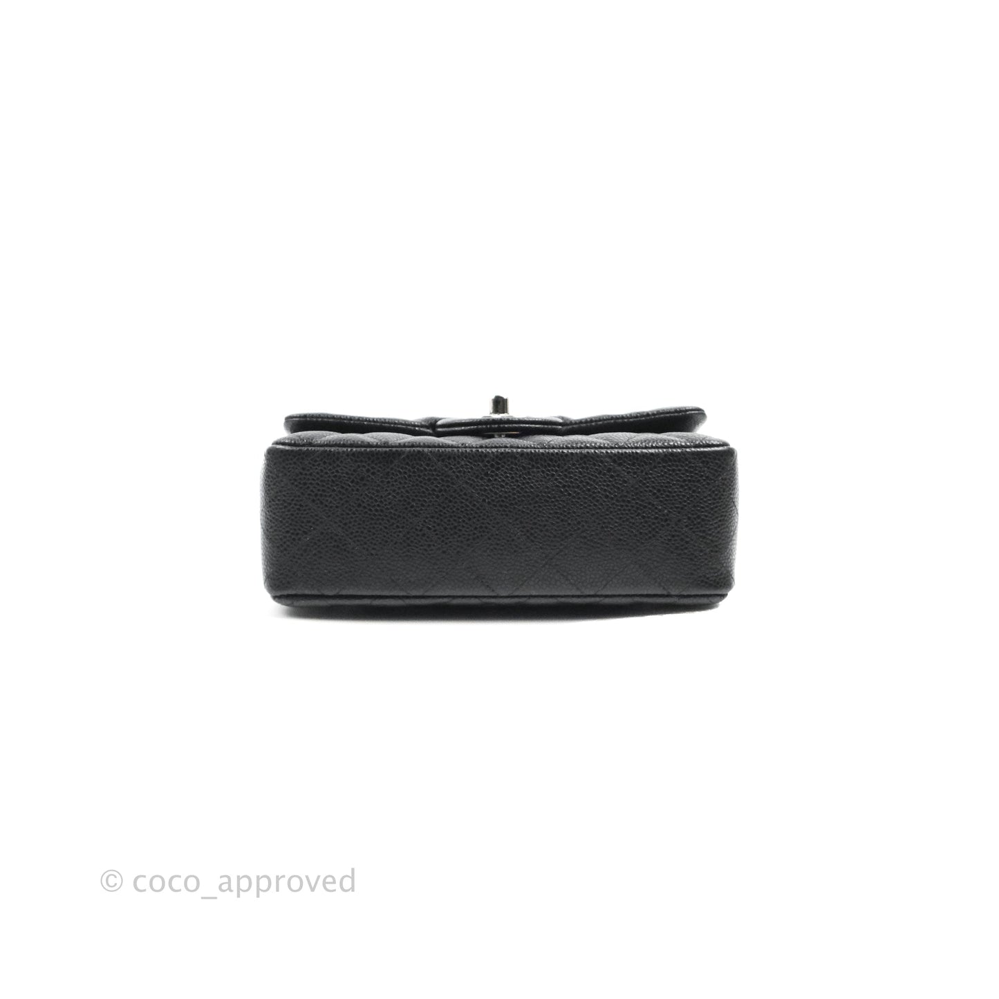 Chanel Quilted Mini Rectangular Black Caviar Silver Hardware