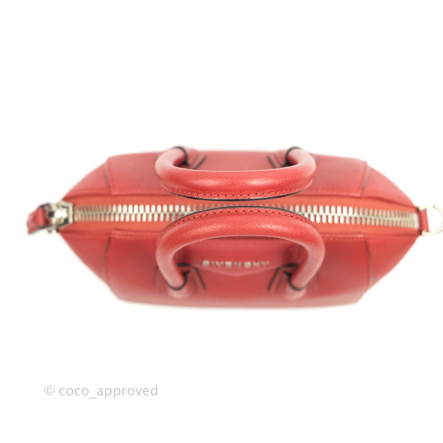 Givenchy Antigona Mini Red Grained Calfskin Silver Hardware
