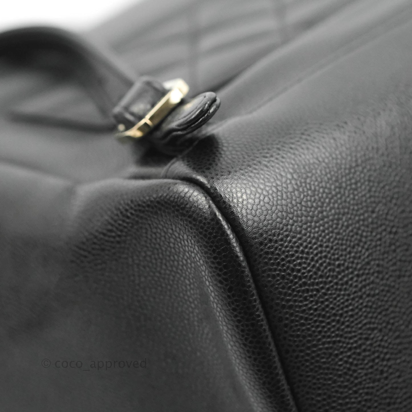 Chanel Quilted Business Affinity Backpack Black Caviar Gold Hardware