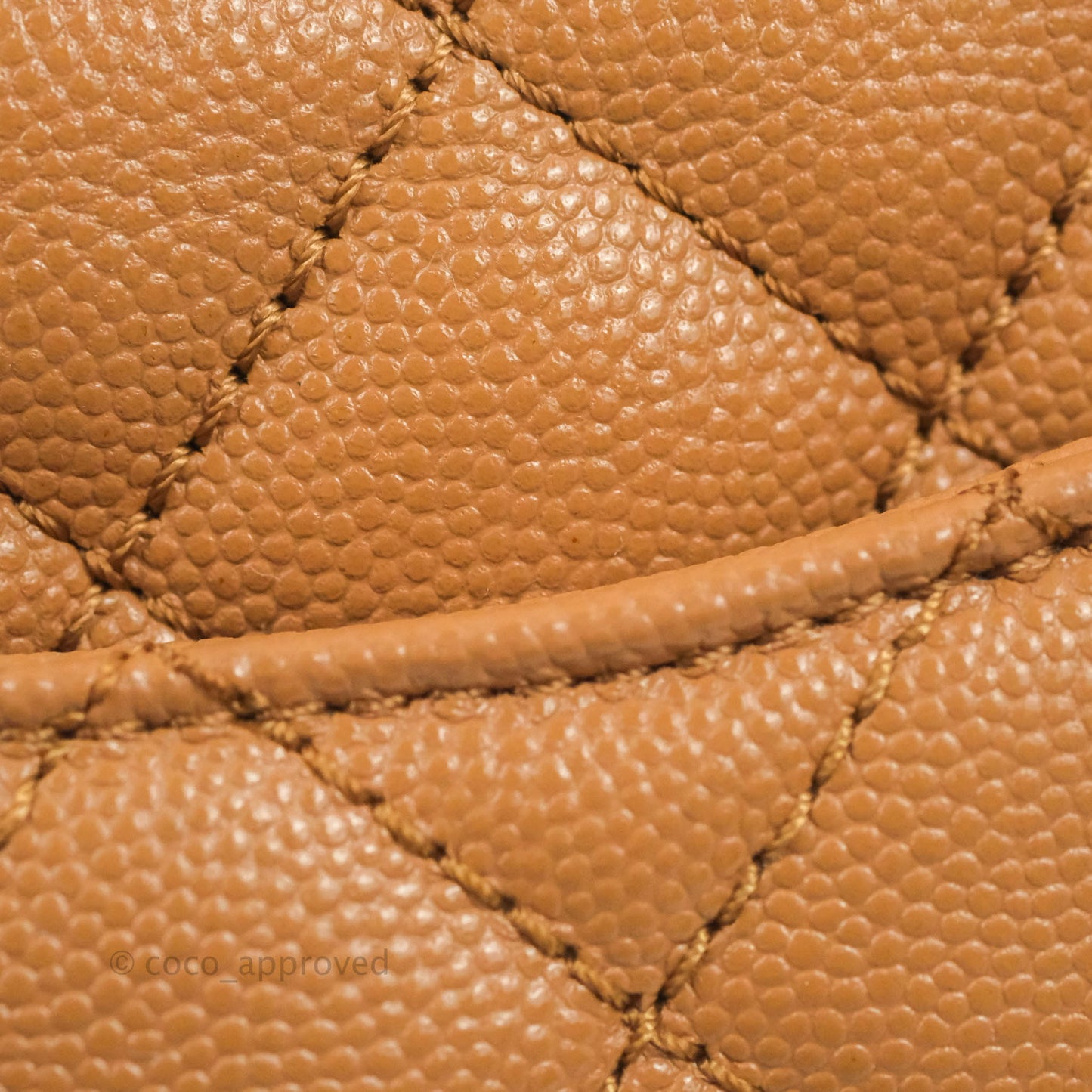 Chanel Mini Coco Handle Quilted Dark Beige Caramel Caviar Lizard Embossed Handle Gold Hardware
