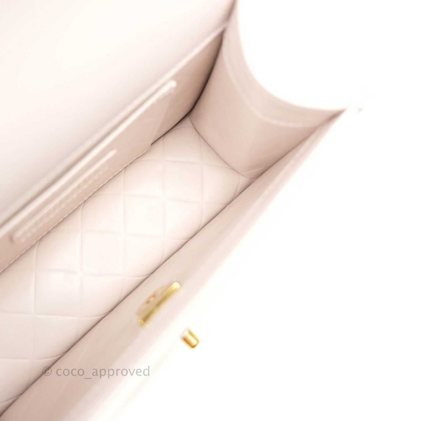 Chanel Mini Flap Light Lilac Glazed Calfskin Aged Gold Hardware