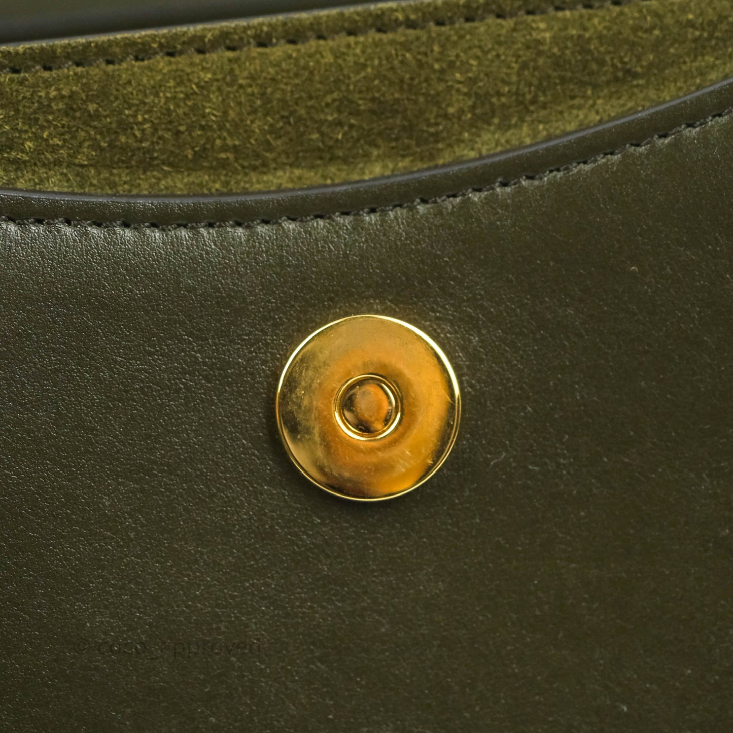 Chloé Small Tess Bag Dark Green Calfskin Suede