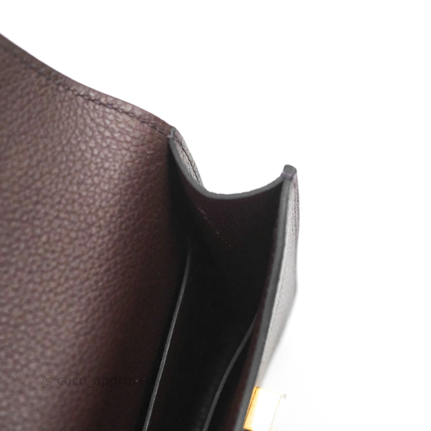 Hermès Constance Slim Wallet Rouge Sellier Evercolor Gold Hardware