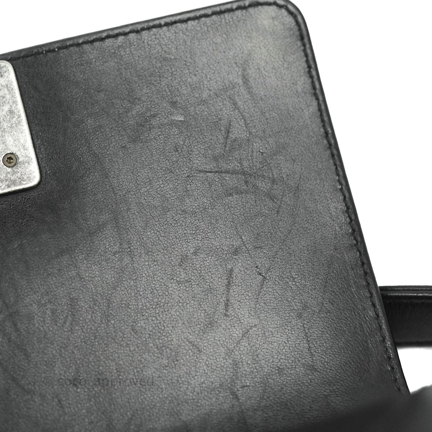 Chanel Small Boy Black Stingray Ruthenium Hardware