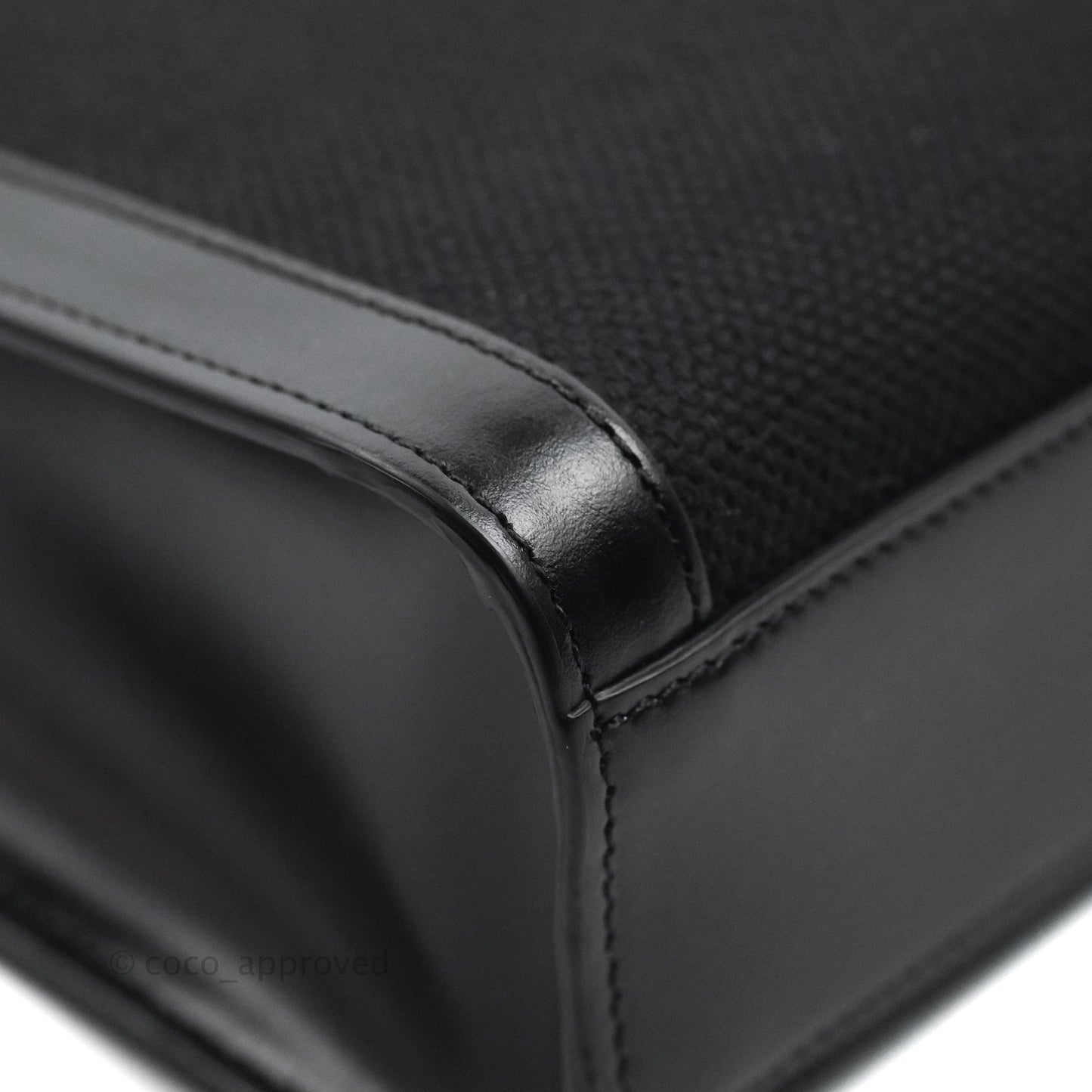 Celine Small Cabas Vertical Tote Black Textlie