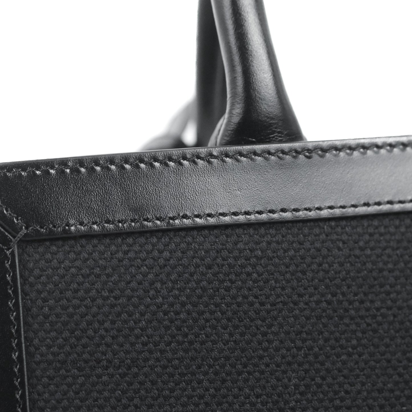 Celine Small Cabas Vertical Tote Black Textlie