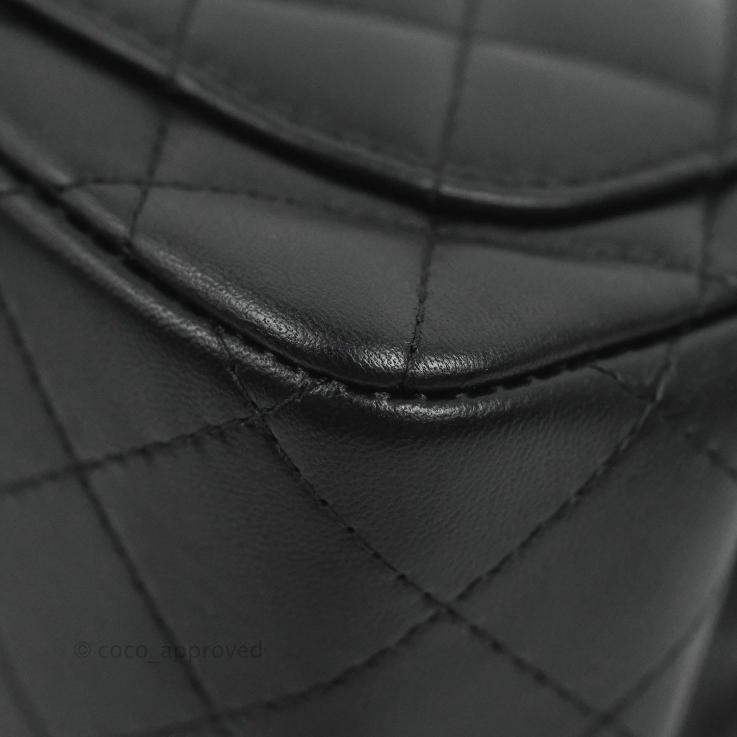 Chanel Quilted Mini Square Black Lambskin Gold Hardware