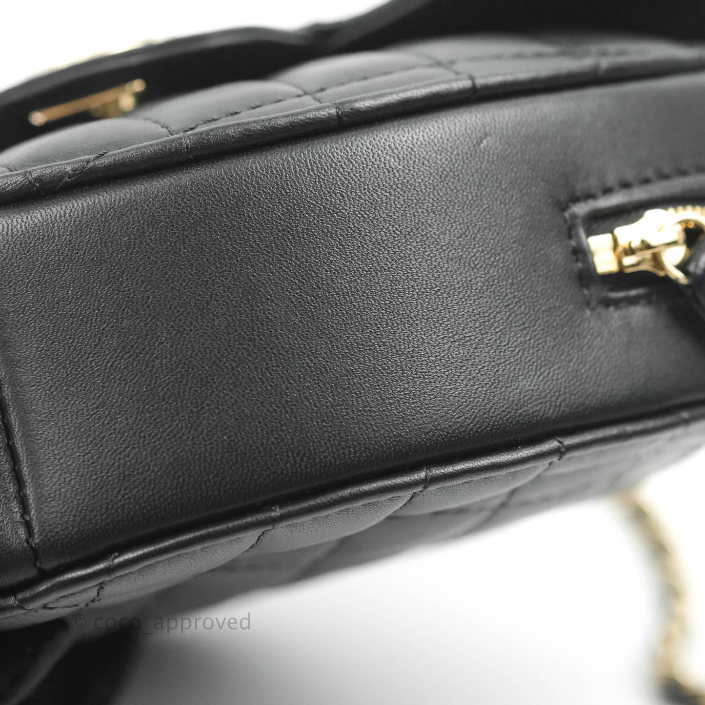 Chanel Large Heart Bag Black Lambskin Gold Hardware 22S