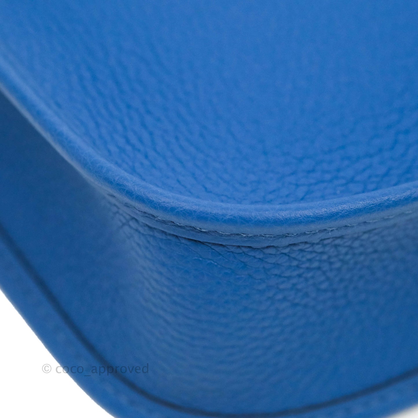 Hermès Clemence Mini Evelyne Blue Hydra Gold Hardware
