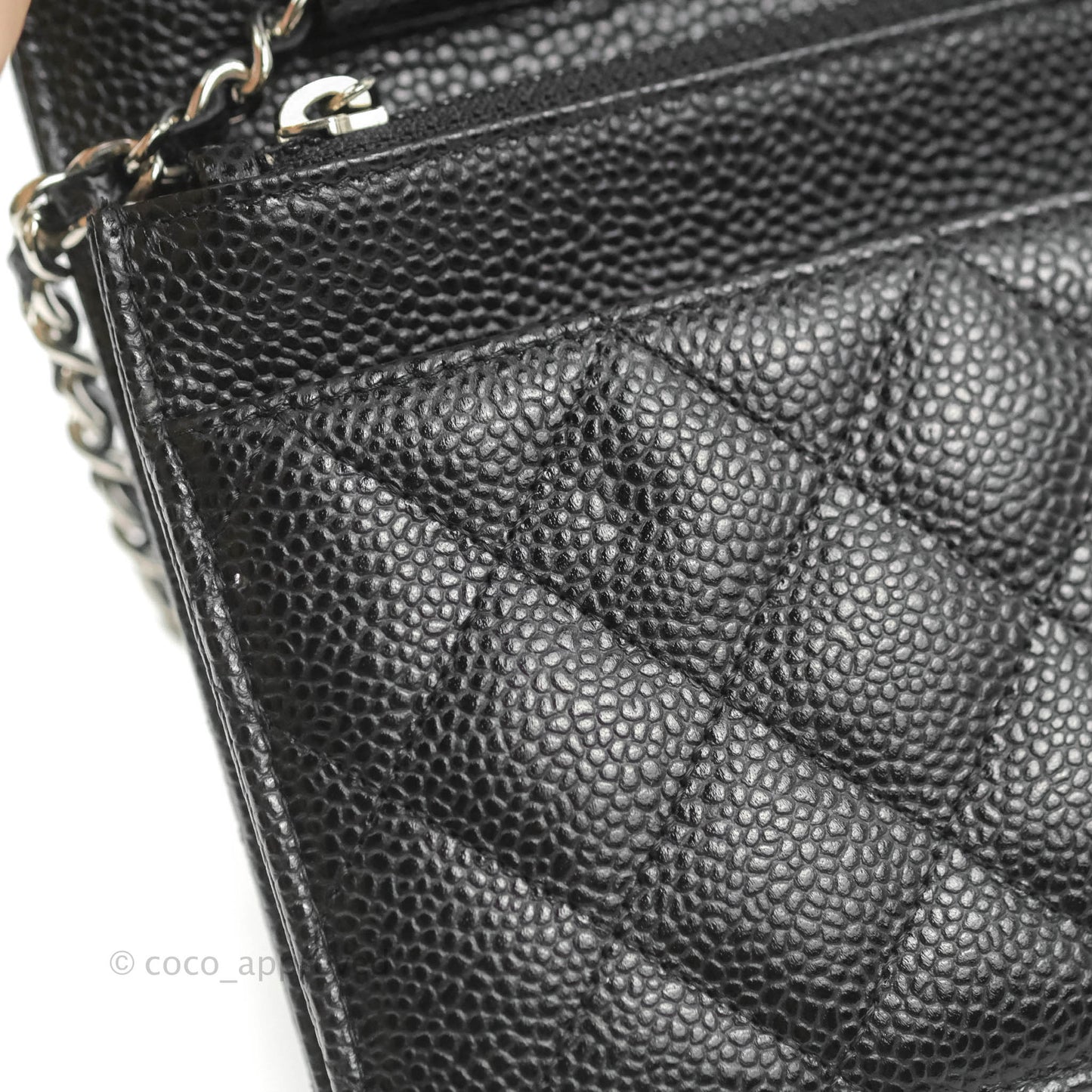 Chanel Quilted Classic WOC Black Caviar Silver Hardware
