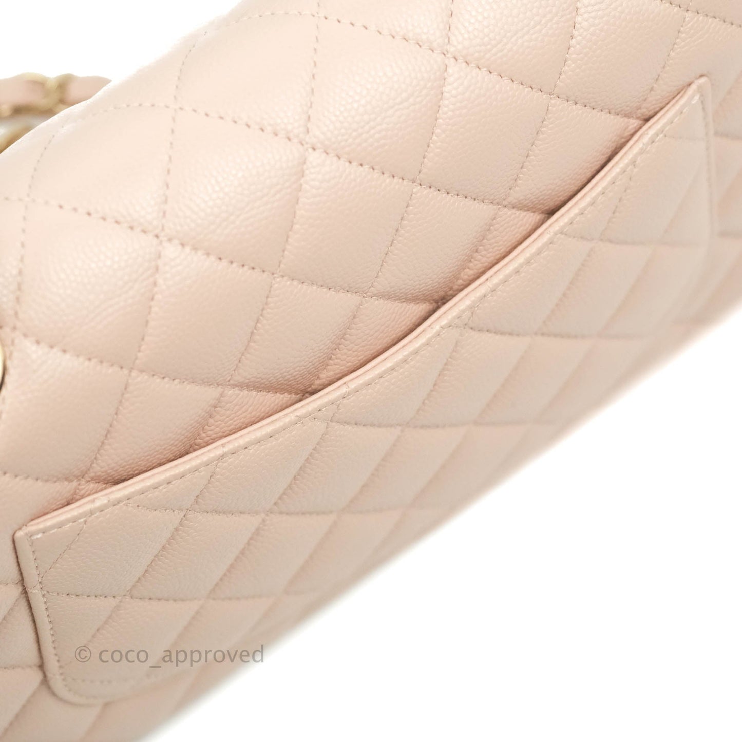 Chanel Small Classic Quilted Flap Rose Clair Pink Caviar Gold Hardware 21C