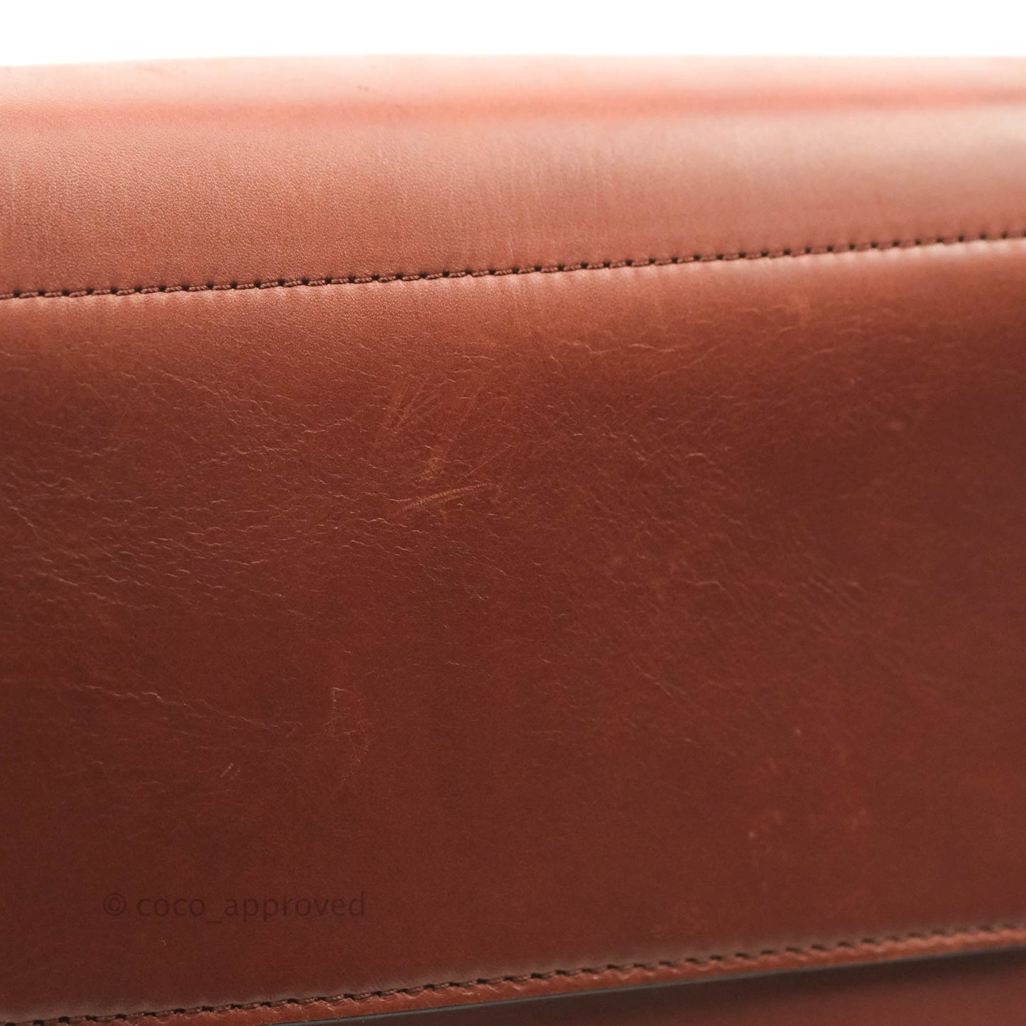 Celine Sangle Bucket Bag Calfskin Brick Red Gold Hardware