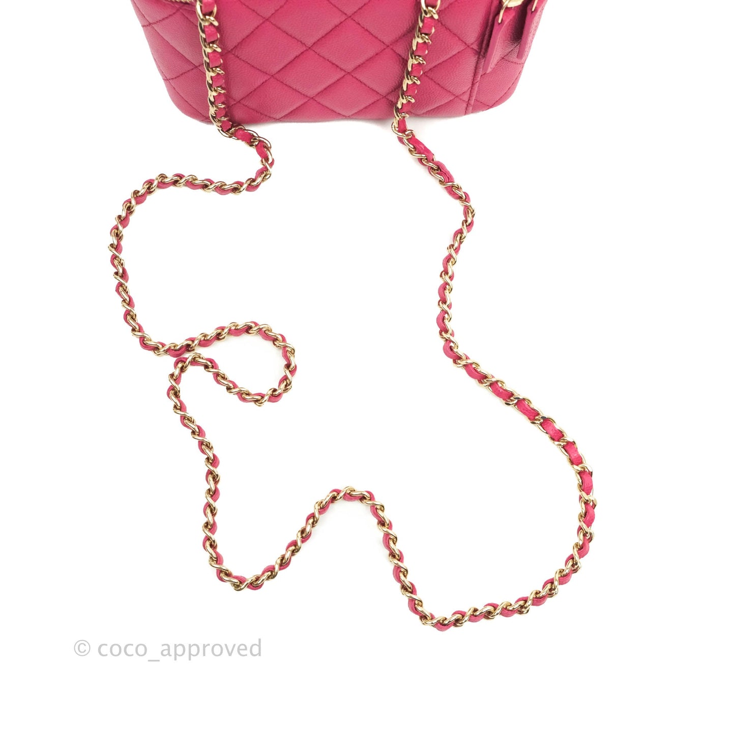 Chanel Vanity with Classic Chain Pink Caviar Gold Hardware