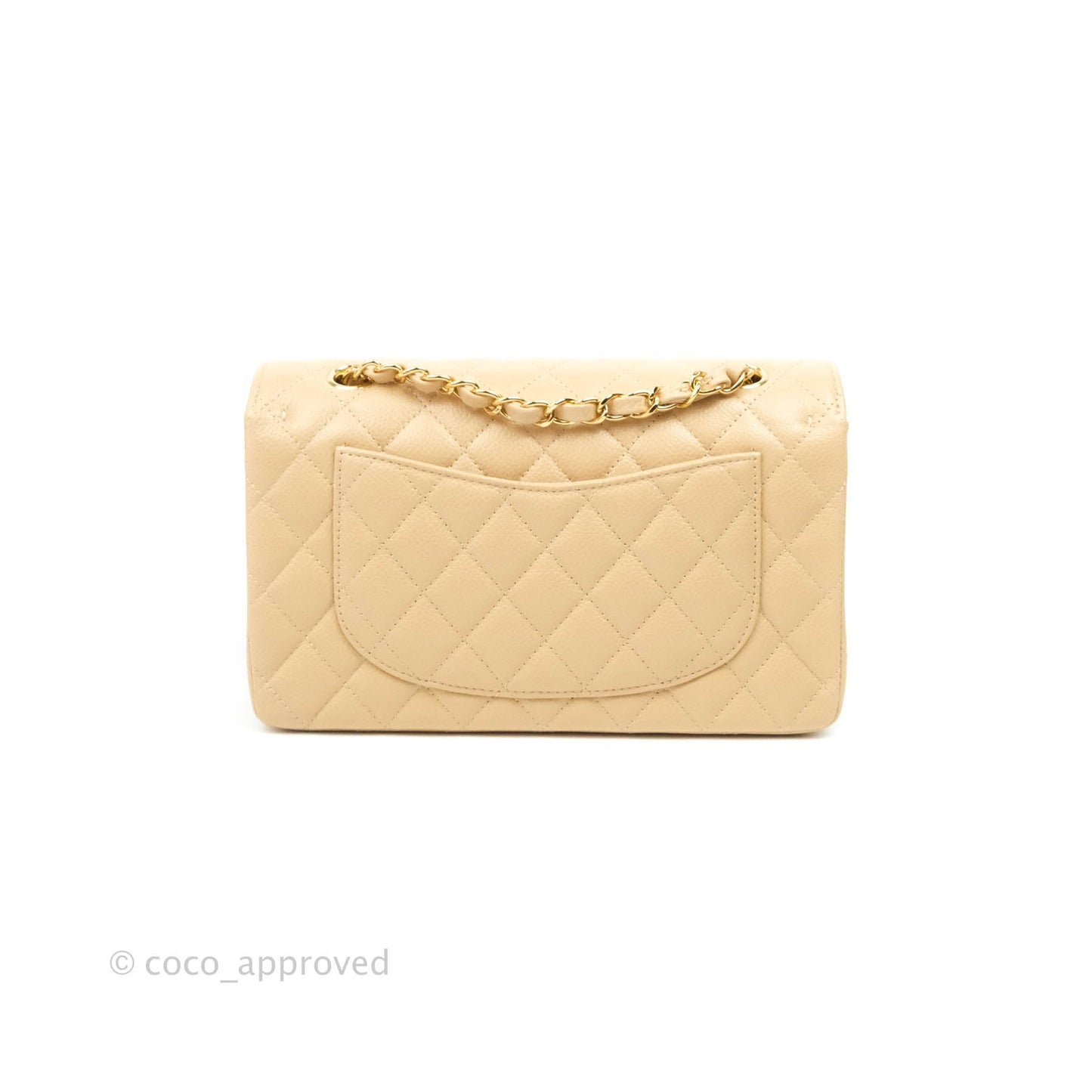 Chanel Classic Small S/M Flap Beige Caviar Gold Hardware