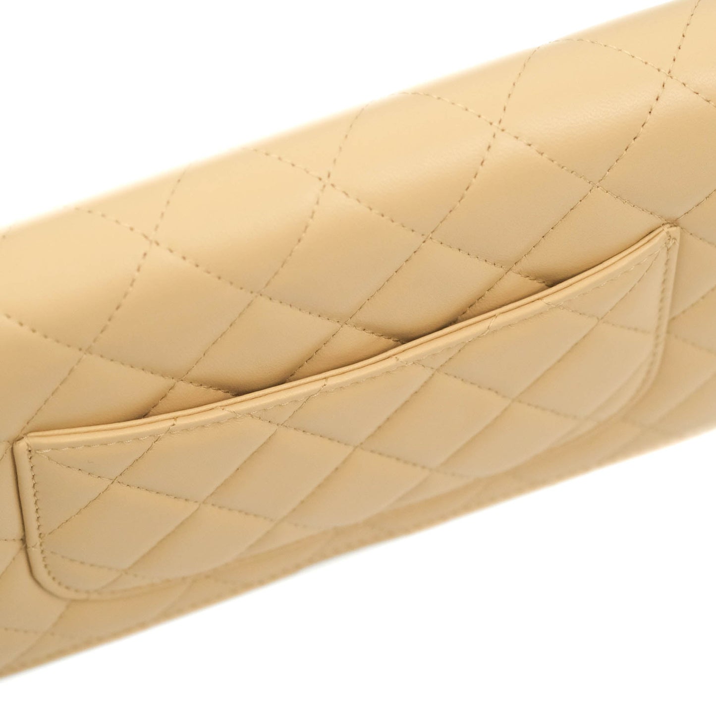 Chanel Quilted Pearl Crush Wallet on Chain WOC Beige Lambskin Aged Gold Hardware