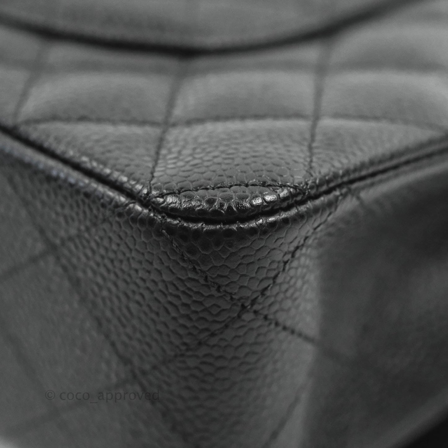 Chanel Classic M/L Medium Double Flap Black Caviar Gold Hardware
