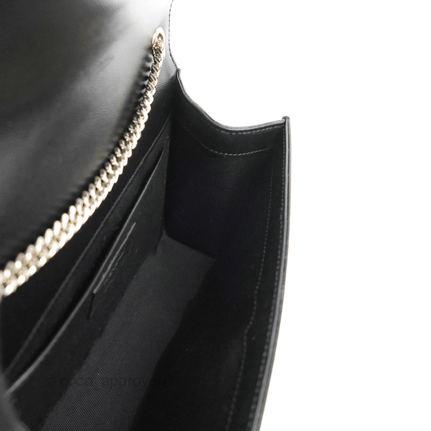 Saint Laurent Medium Classic Monogram Kate Black Grained Calfskin