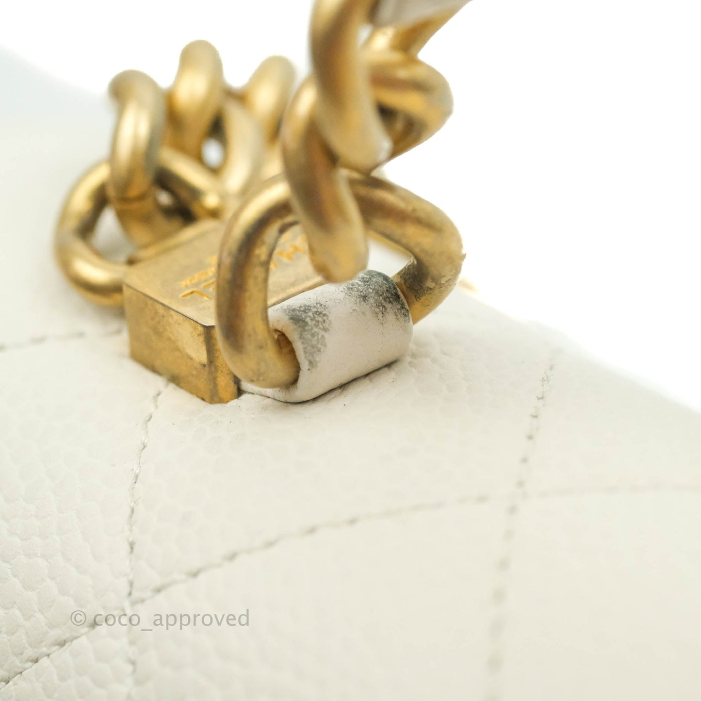 Chanel Chic Affinity Small Grained Calfskin Ivory Gold Hardware