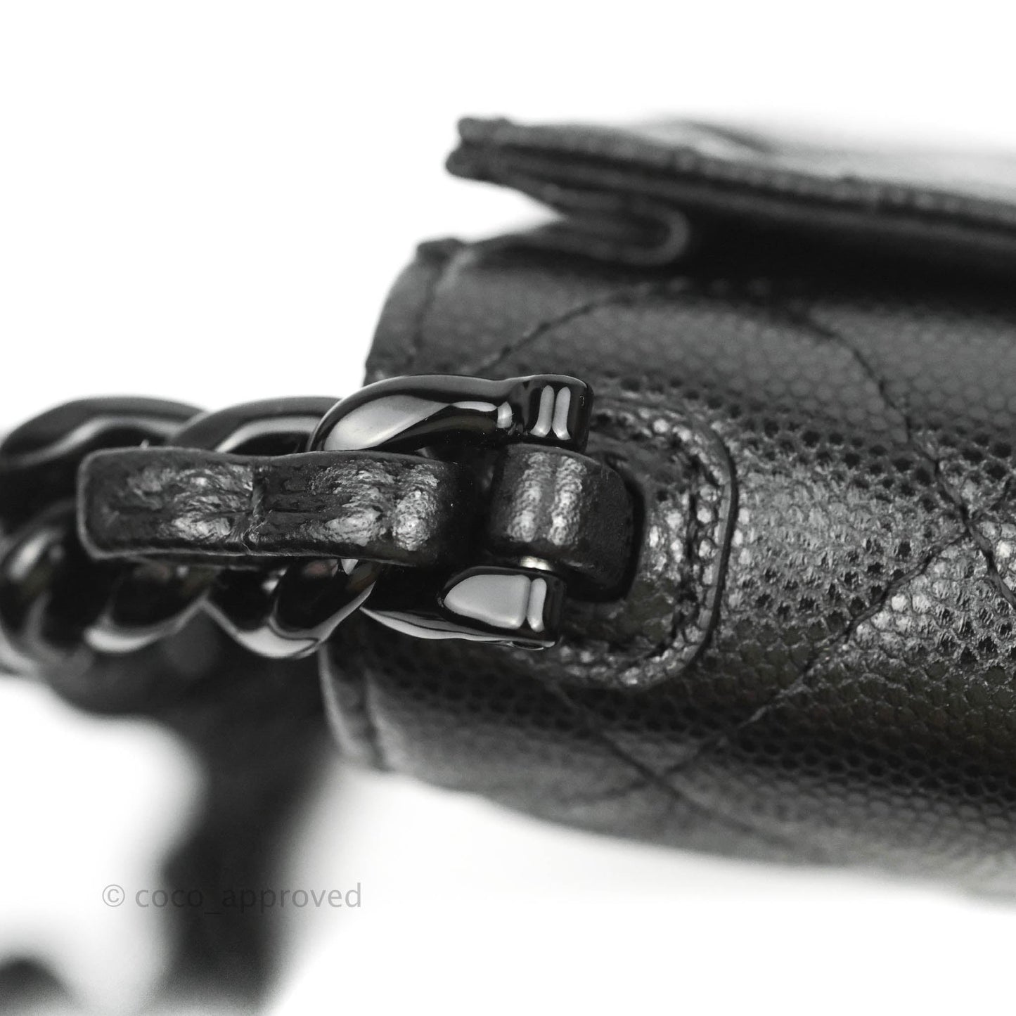 Chanel Quilted So Black Phone Holder Incognito Hardware