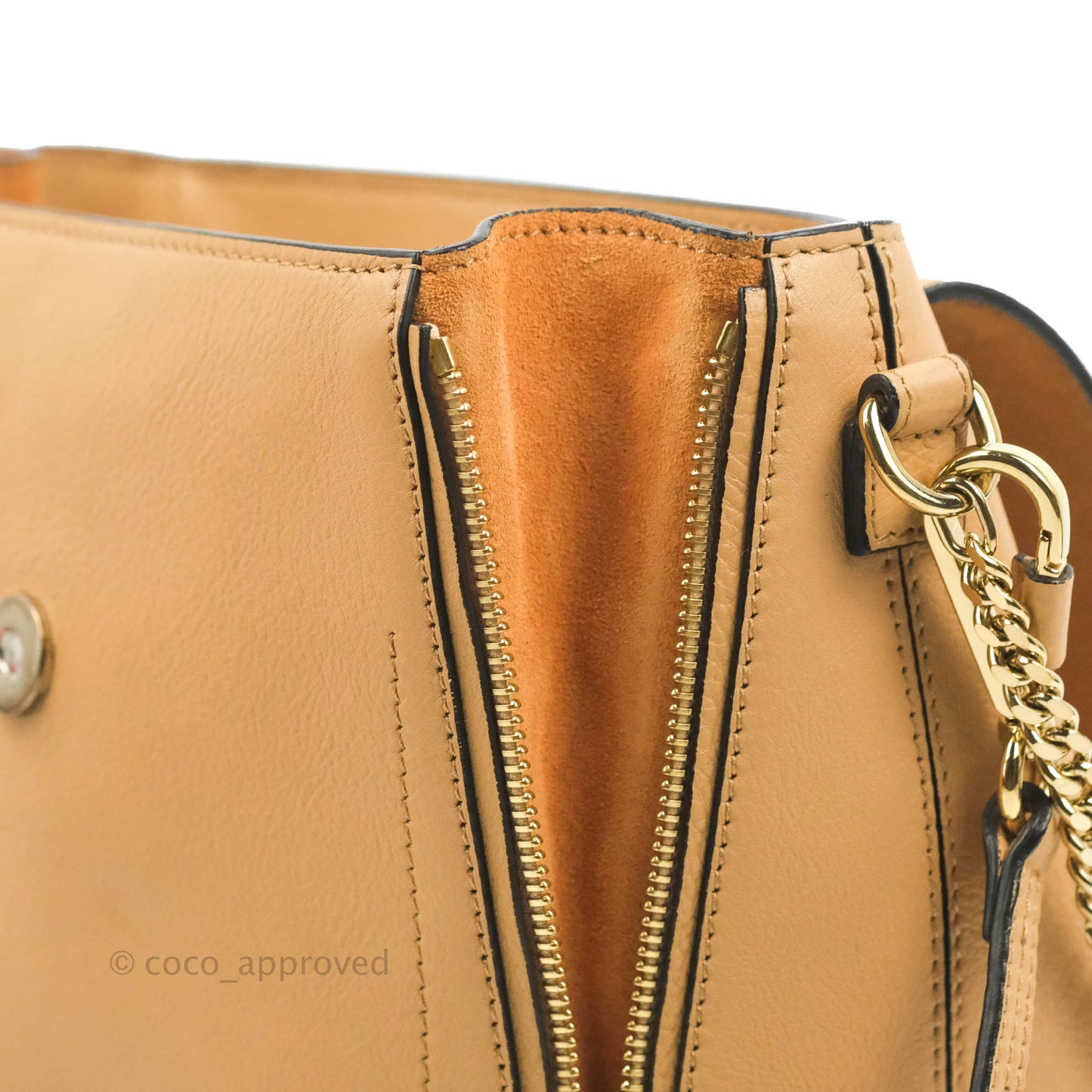Chloe Small Faye Backpack Suede Calfskin Gold Hardware Blush Nude