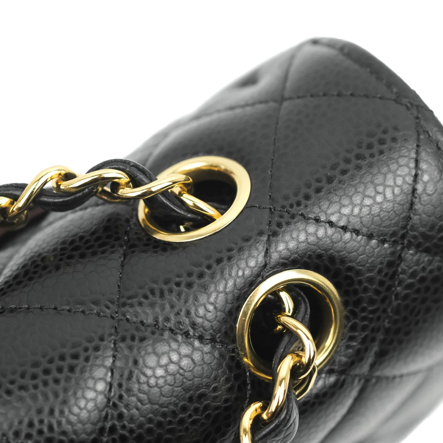 Chanel Classic M/L Medium Double Flap Black Caviar Gold Hardware
