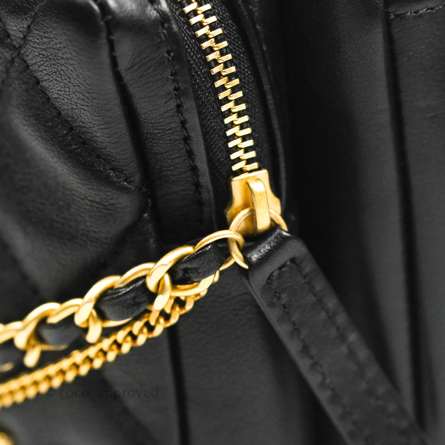 Chanel Quilted Small Camera Case Black Calfskin