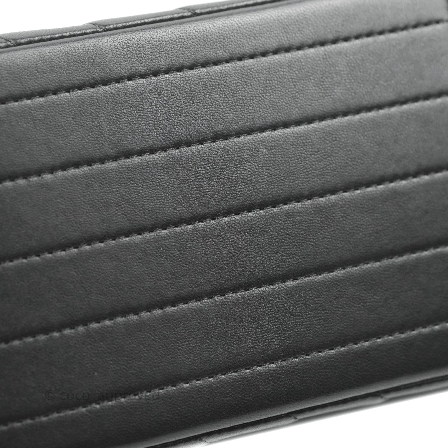 Chanel Jumbo Double Flap So Black Chevron Lambskin Black Hardware⁣⁣