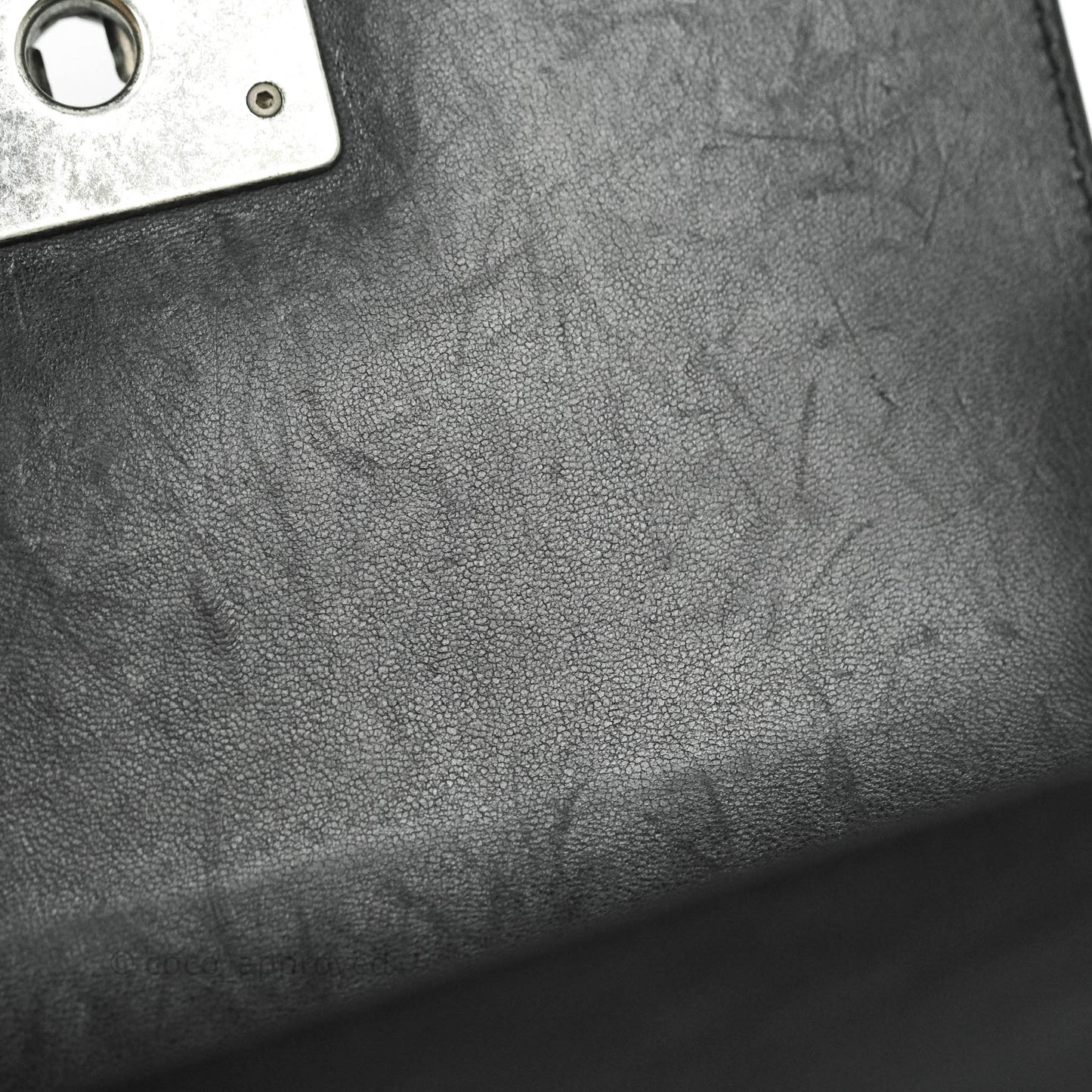 Chanel Small Boy Black Stingray Ruthenium Hardware