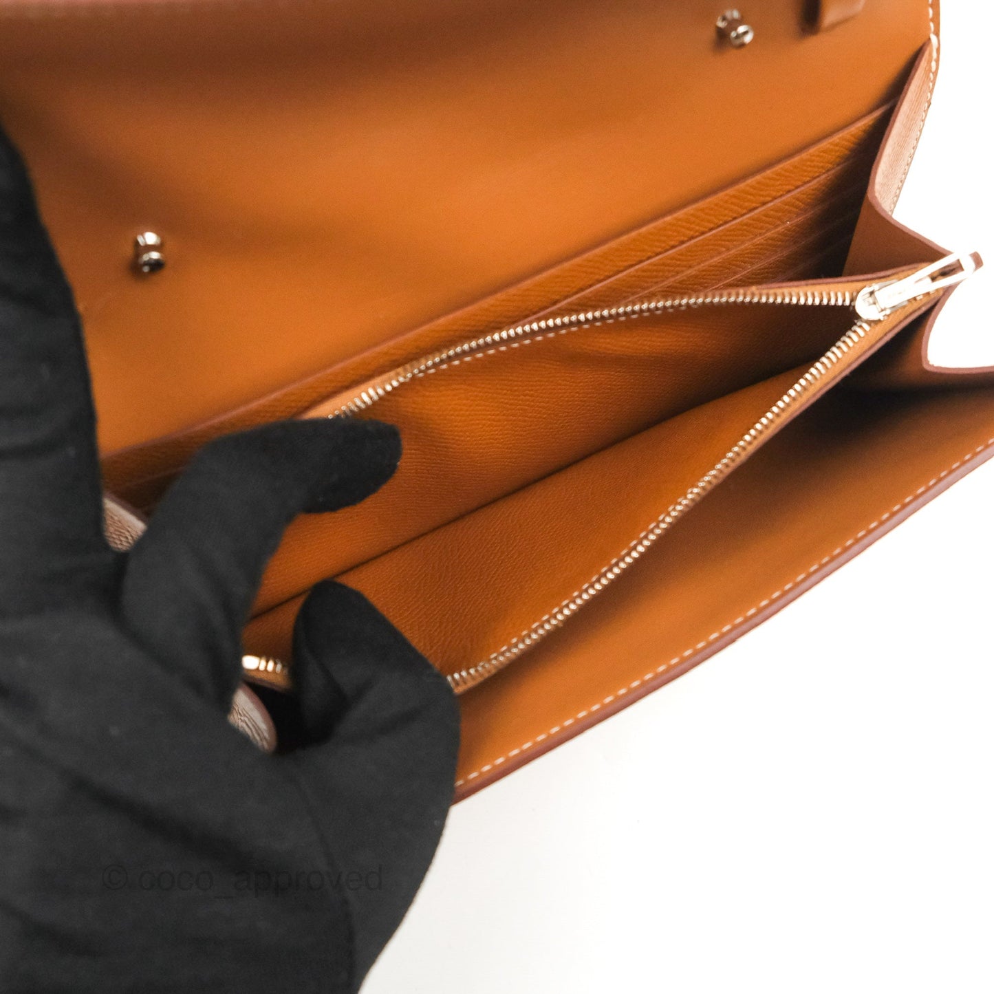Hermès Constance Long To Go Wallet Gold Epsom Palladium Hardware