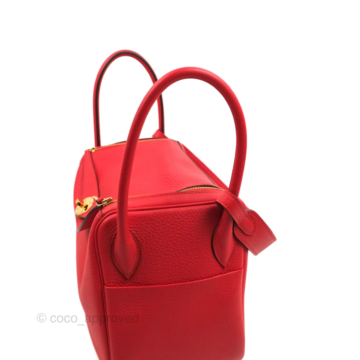 Hermès Lindy 26 Rouge de Coeur Clemence Gold Hardware