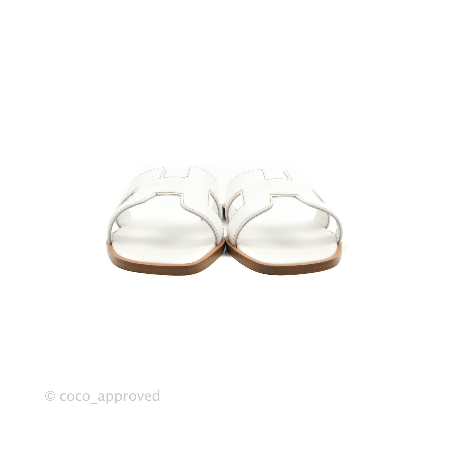 Hermès Oran Sandals in White Size 38