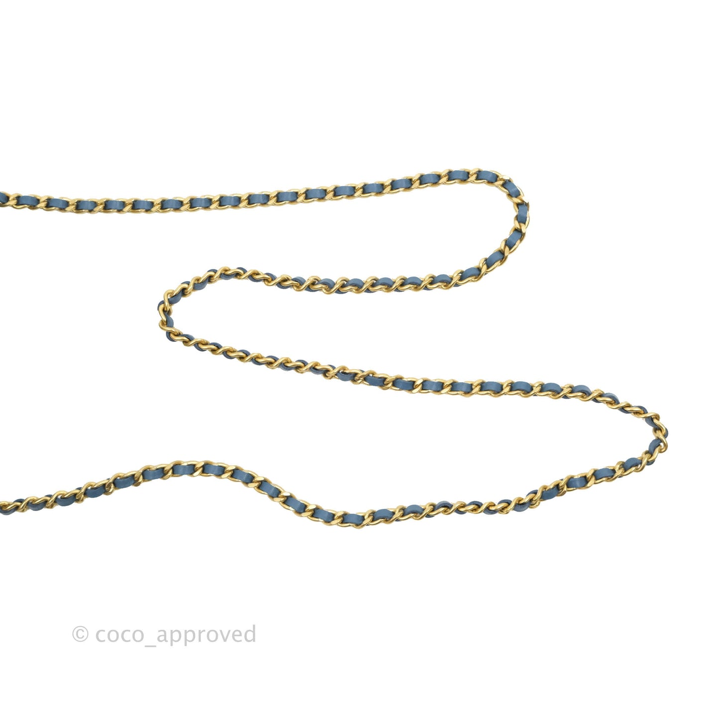 Chanel Quilted Pearl Crush Round Clutch With Chain Denim Aged Gold Hardware